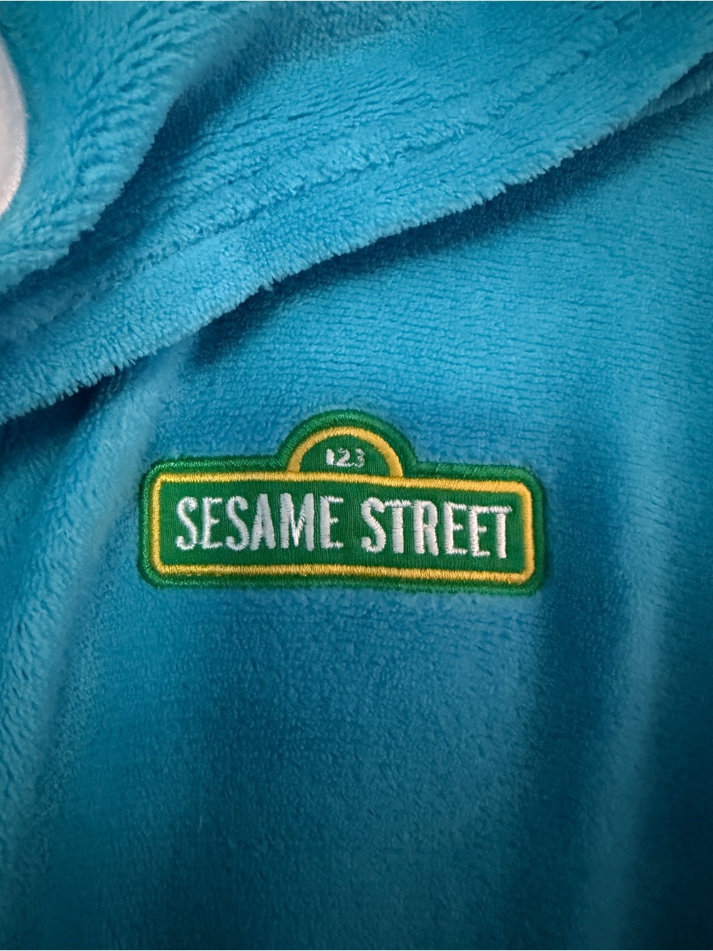 BNWT Sesame Street Cookie Monster Plush Hooded One-Piece - Picture 3 of 5